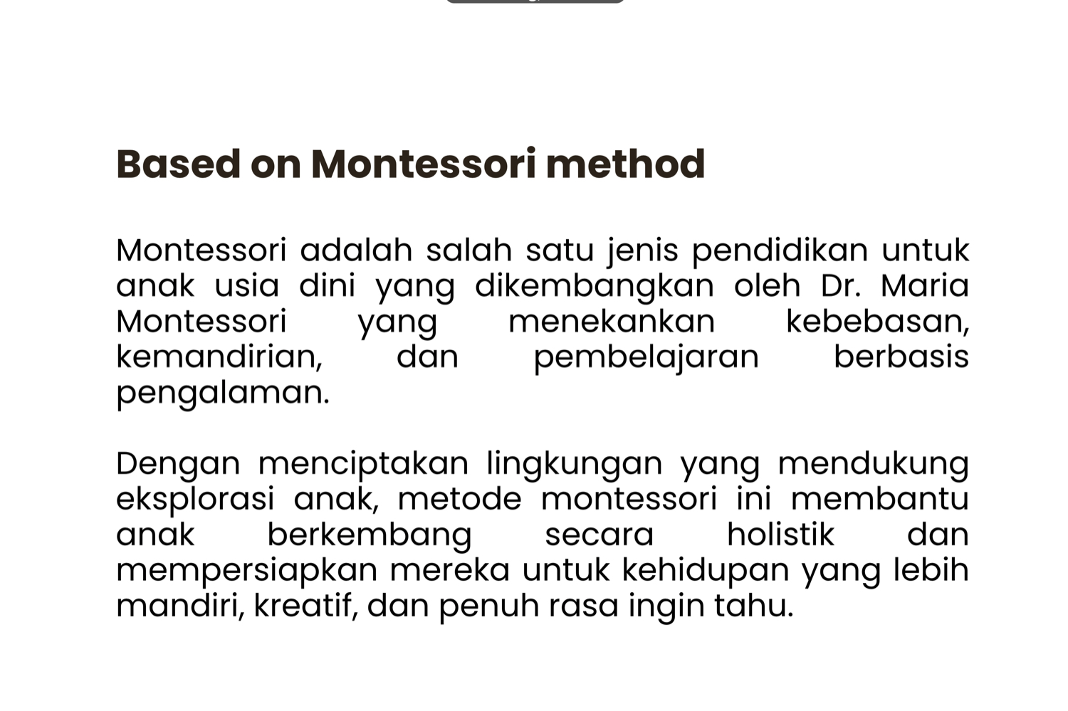 Preschool Montessori 2