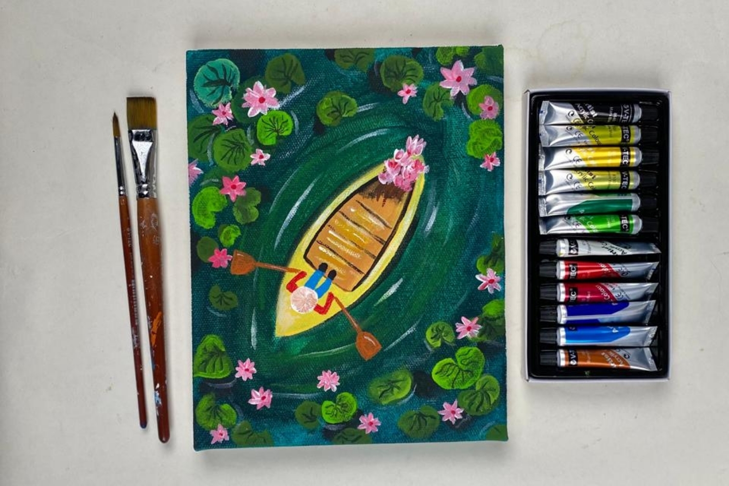 ONLINE ZOOM PAINTING - Painting Lily Pond Serenity