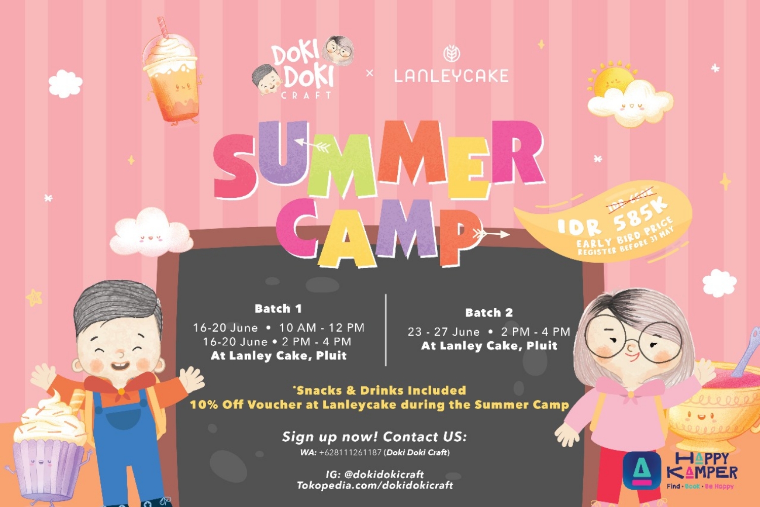 Summer Camp x Lanley Cafe - 16-20 Juni - 10:00-12:00 Batch 1
