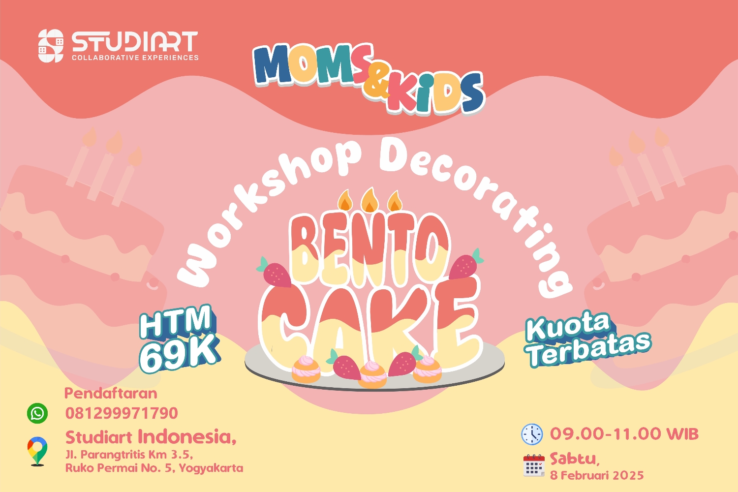 Workshop Decor Cake Mom and Kids