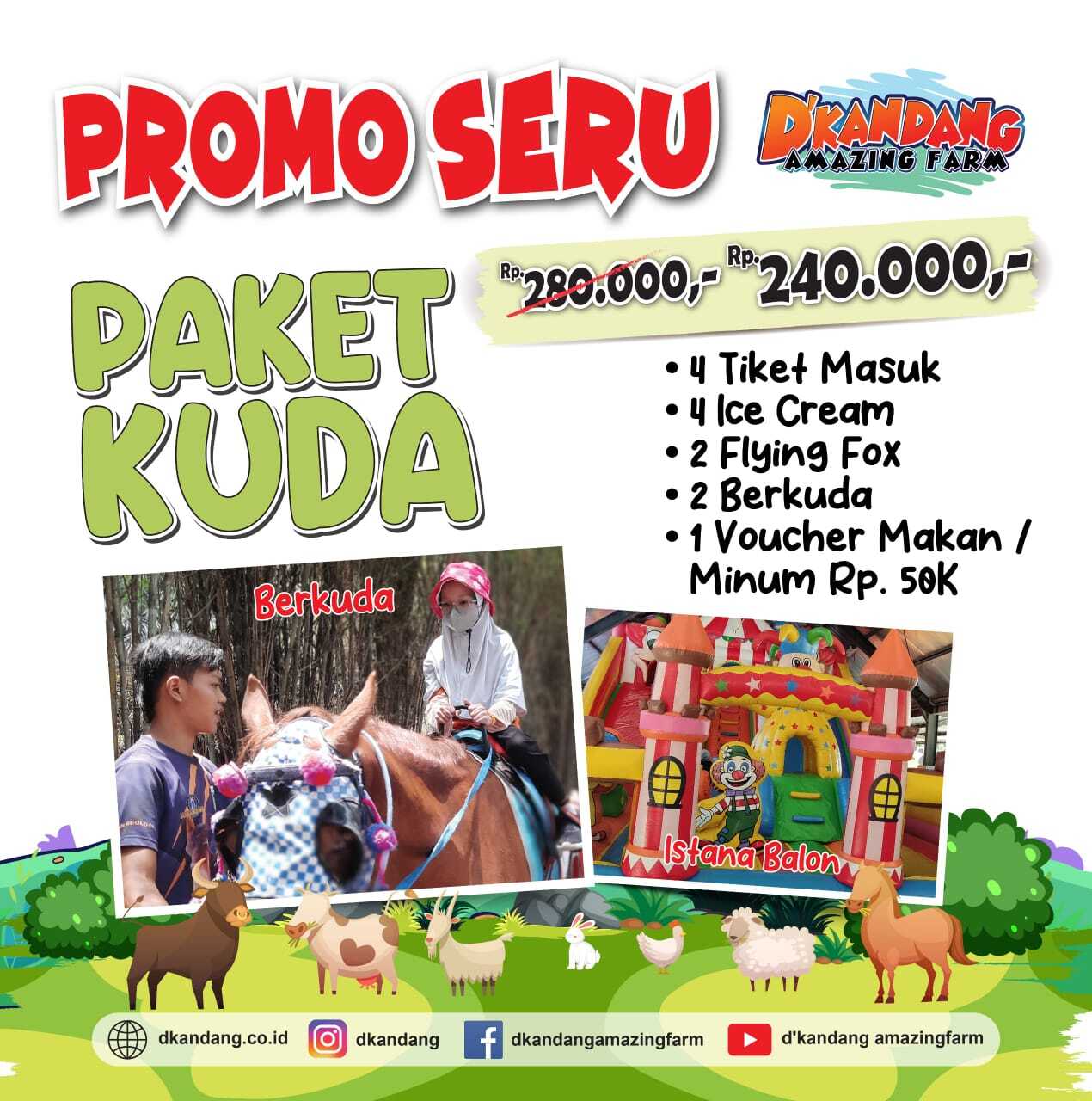 Paket Kuda - 4 Tiket Masuk
