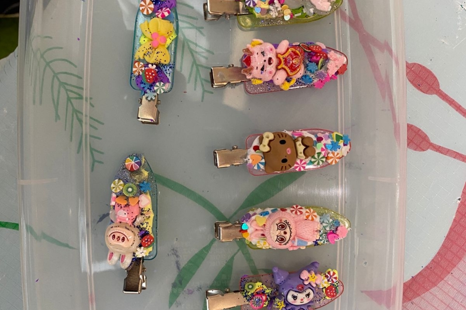 DIY Colourful Hairpins