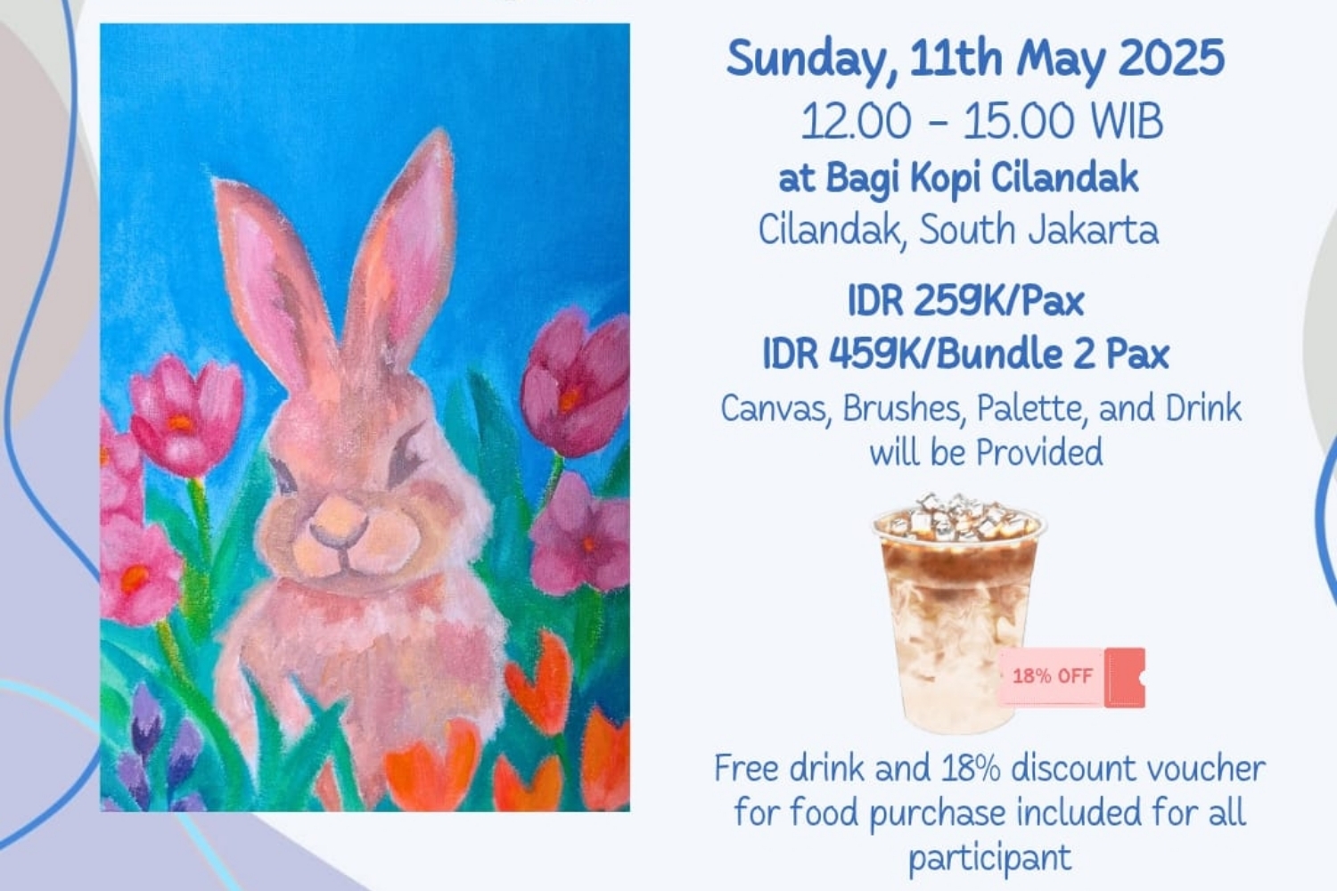 BLOOMY BUNNY ACRYLIC PAINTING WORKSHOP