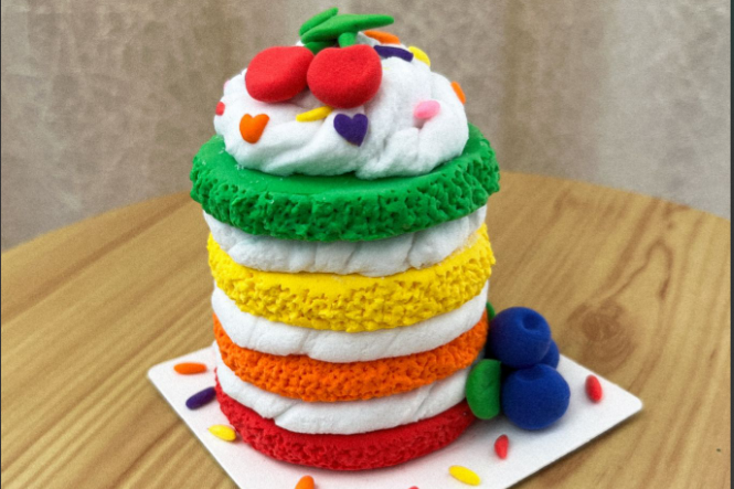 Rainbow Clay Cake 2
