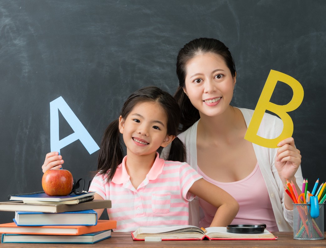 an english class for children