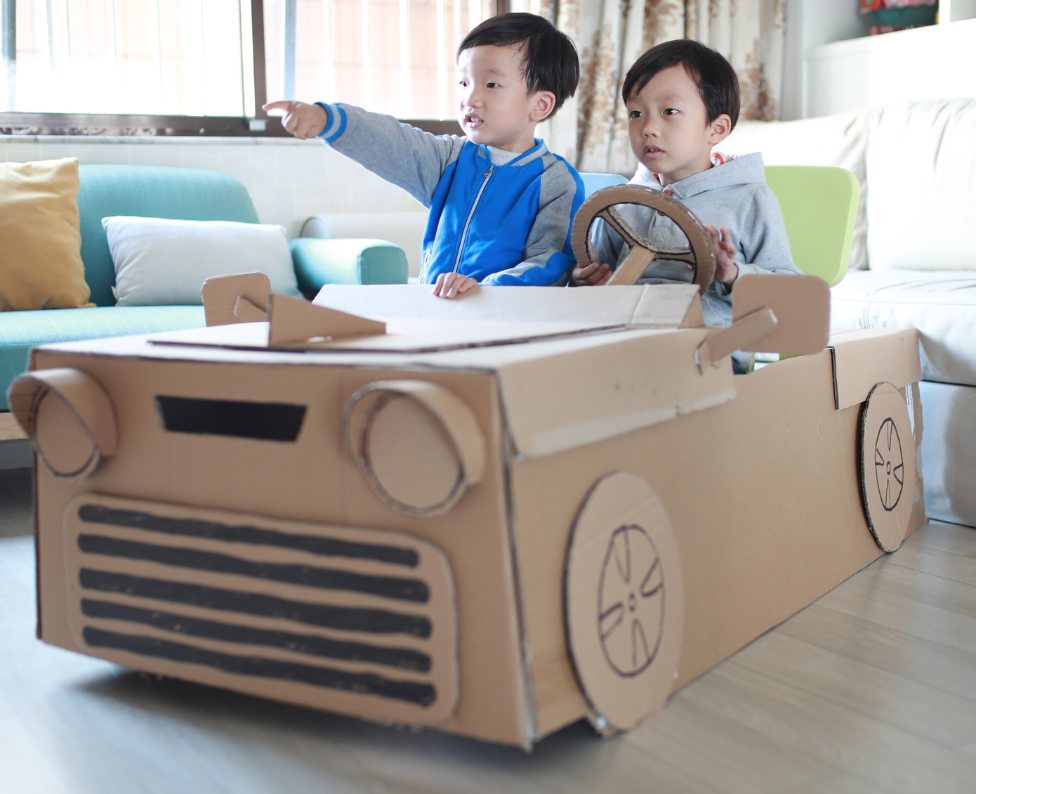 a DIY cardboard toy project for children