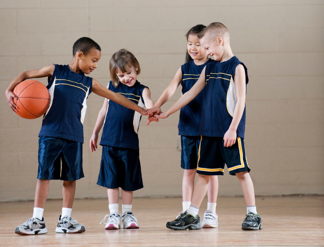 a basketball class for children